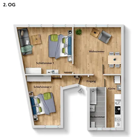 Nähe Dus, 2 Bedrooms, Parking
